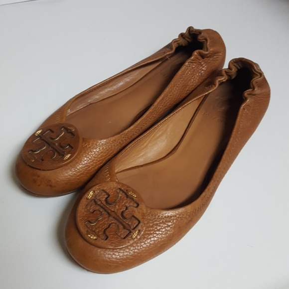 Tory Burch Shoes - Tory Burch Reva Pebbled Leather Flats